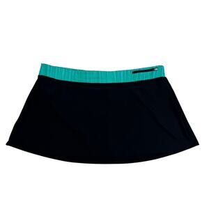 Amazon Women's 2XL Black Green Elastic Waist Pull On Mini Swim Skirt